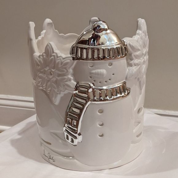 Bath & Body Works Other - Slatkin for BBW Snowman Snowflake Candle Holder Luminary